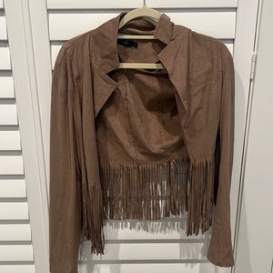 Brown fringe jacket